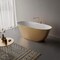 Ruvati 71-inch Matte Gold and White epiStone Solid Surface Freestanding Bath Tub Sinatra RVB6788GW - alternate 5